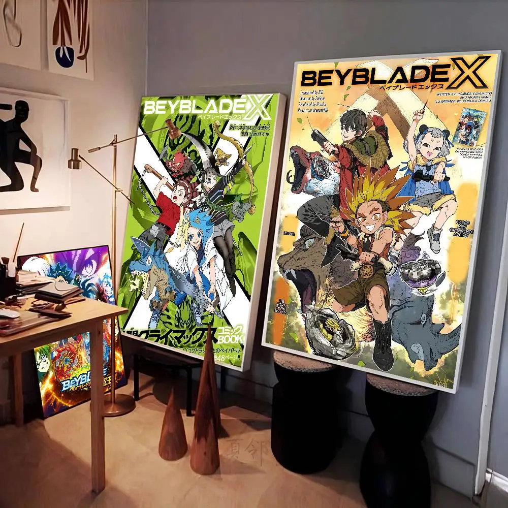 Cool B-Beyblade Burst DIY Sticky Poster Fancy Wall Sticker for Living Room Bar Decoration Wall Decor