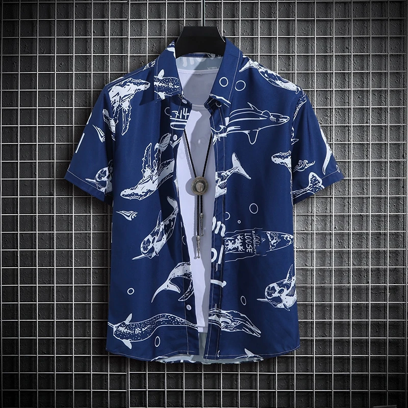 Tropical Plants Flower 3d Print Hawaiian Shirt Men Women Fashion Short Sleeve Hawaiian Shirts Breathable Beach Shirt 5XL Blouse