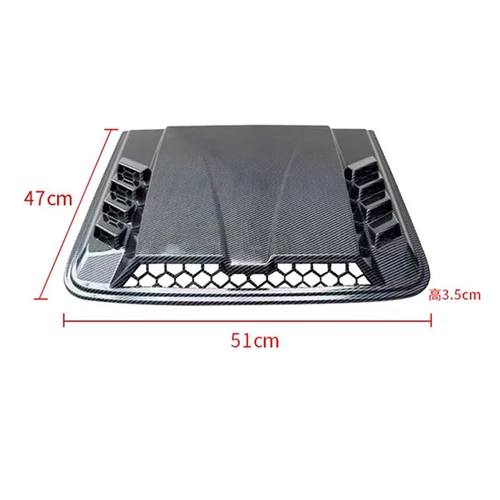 Imagen 2 del producto Pegatinas decorativas universales para capó de coche, cubierta de salida de aire, embellecedor decorativo, pala de capó de coche de plástico, cubiertas de ventilación de entrada de flujo de aire falso