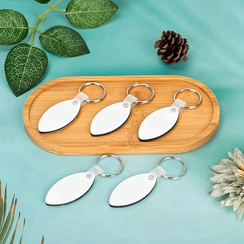 Sublimation Keychain Blanks MDF Double Sided Heat Transfer Football Sublimation Keychains Blanks Bulk