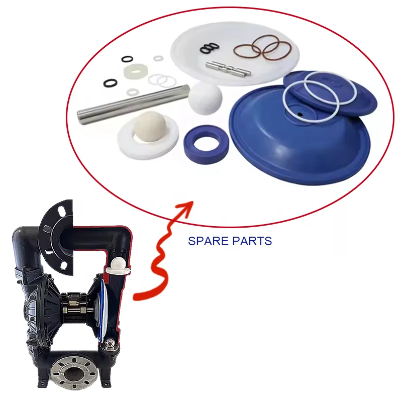 PTFE Diaphragm Pump Spare Parts Air End Kit Model 15-PP 7 Bar 57L/min Liquid Transfer Pump Maintenance Accessory Tools Set