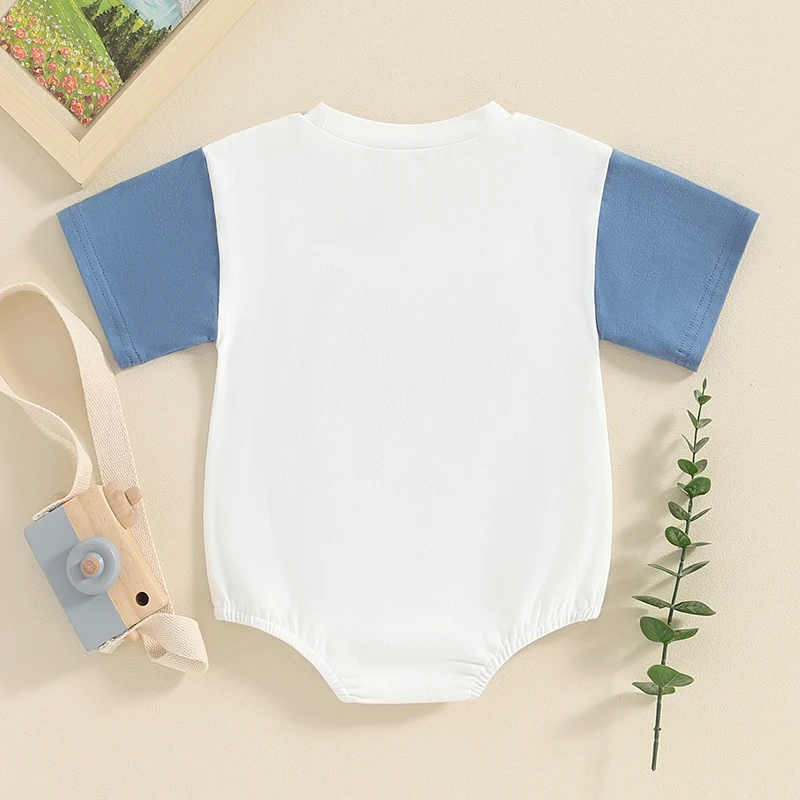 Newborn Baby Boy Clothes Mamas Boy Romper Short Sleeve Bodysuit Crew Neck Jumpsuit  Toddler Infant Boy Summer Outfit