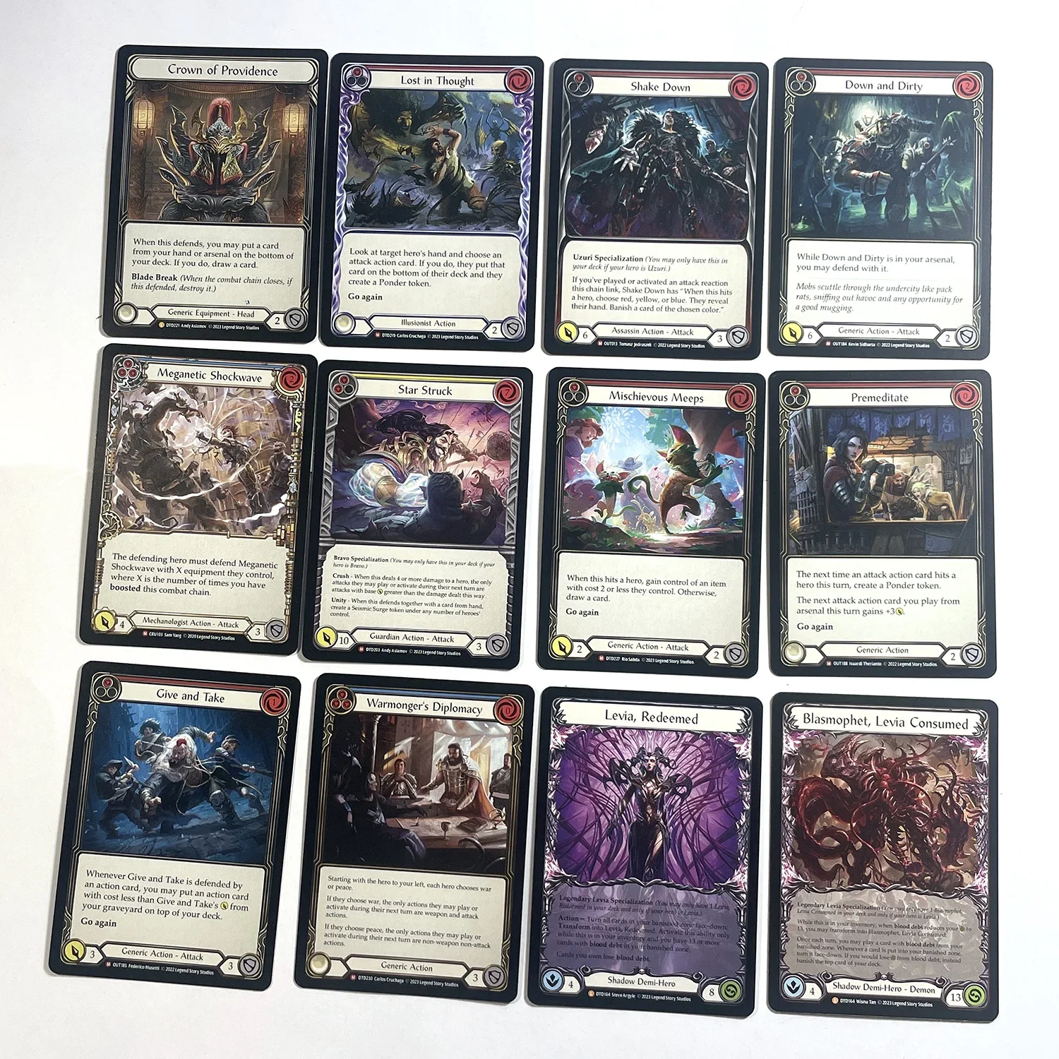 FAB PROXY Normal Regular Flesh and Blood Proxy TCG Game Cards Crown of Providence Levia Redeemed Meganetic Shockwave Shake Down