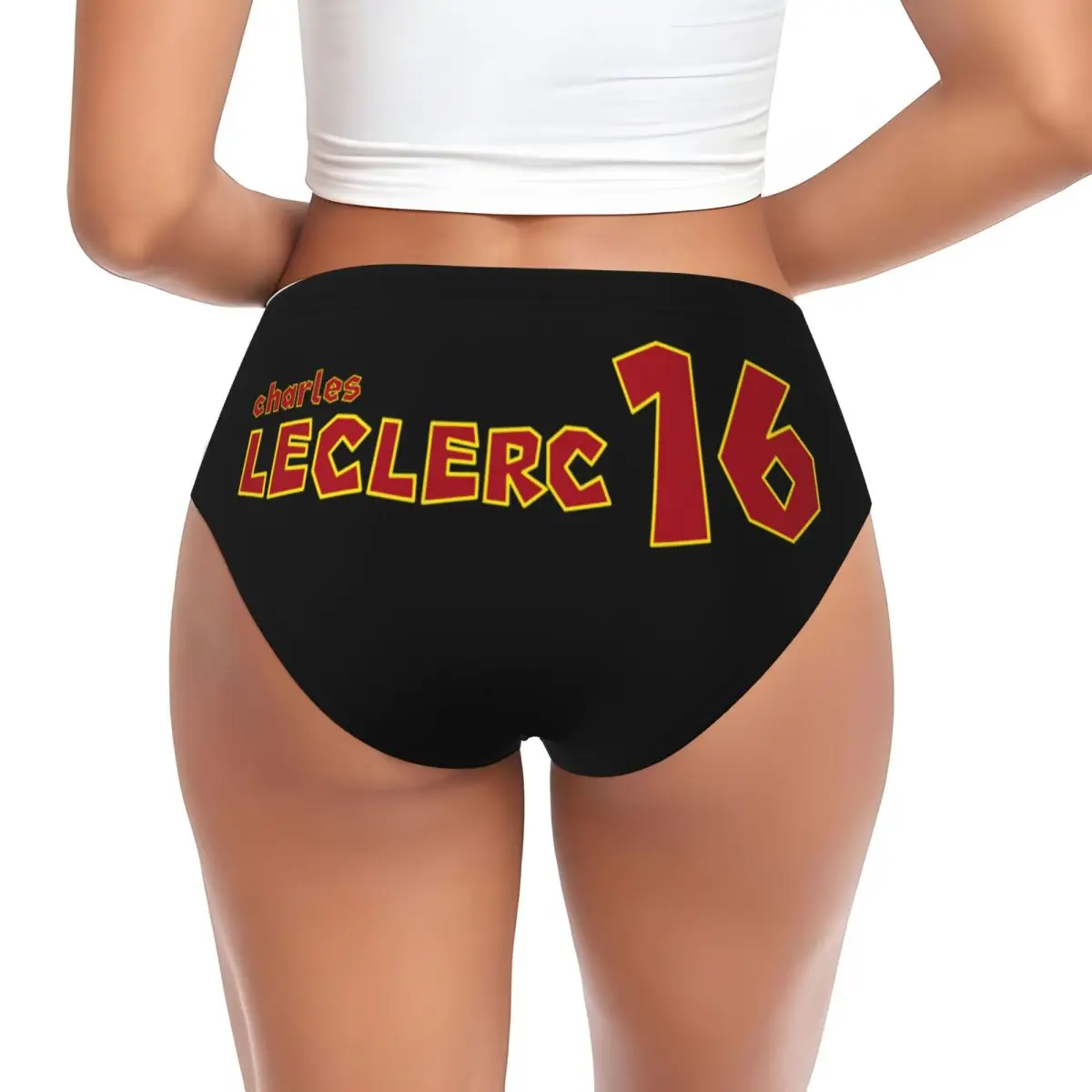 Custom Charles Leclerc 16 Brief Panties Womens Breathable Stretch Underwear