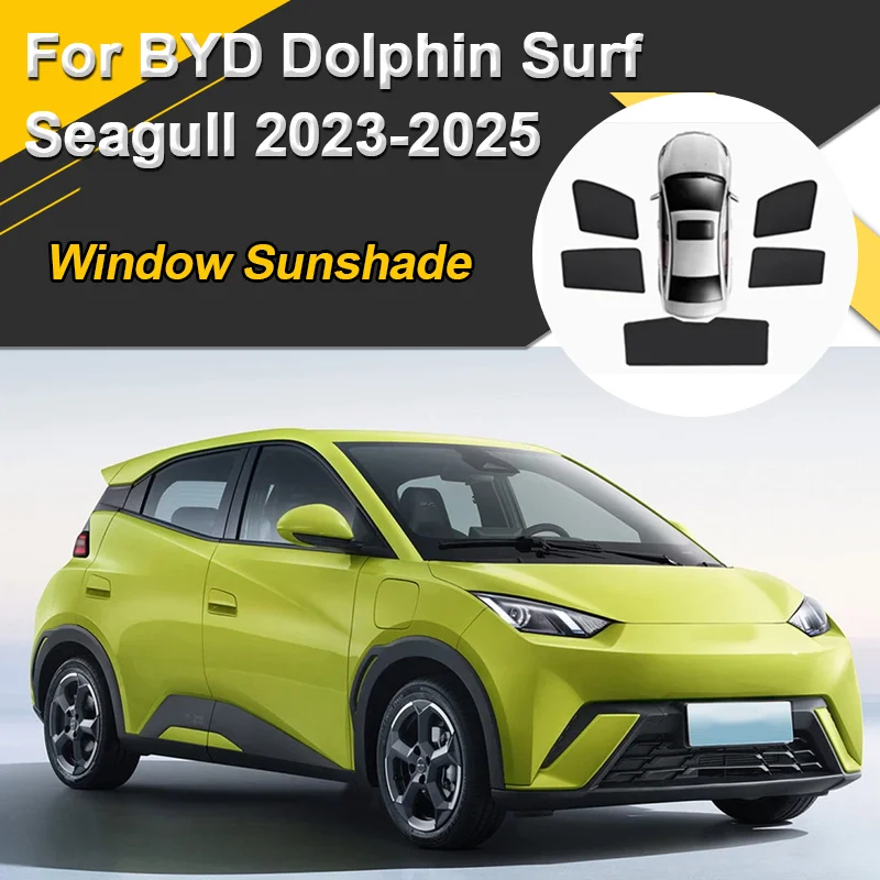 

Автомобильные солнцезащитные козырьки для BYD Dolphin Surf 2023-2025, солнцезащитный козырек Dolphin Mini Seagull, сетчатый магнитный теплоизоляционный козырек, автоаксессуары