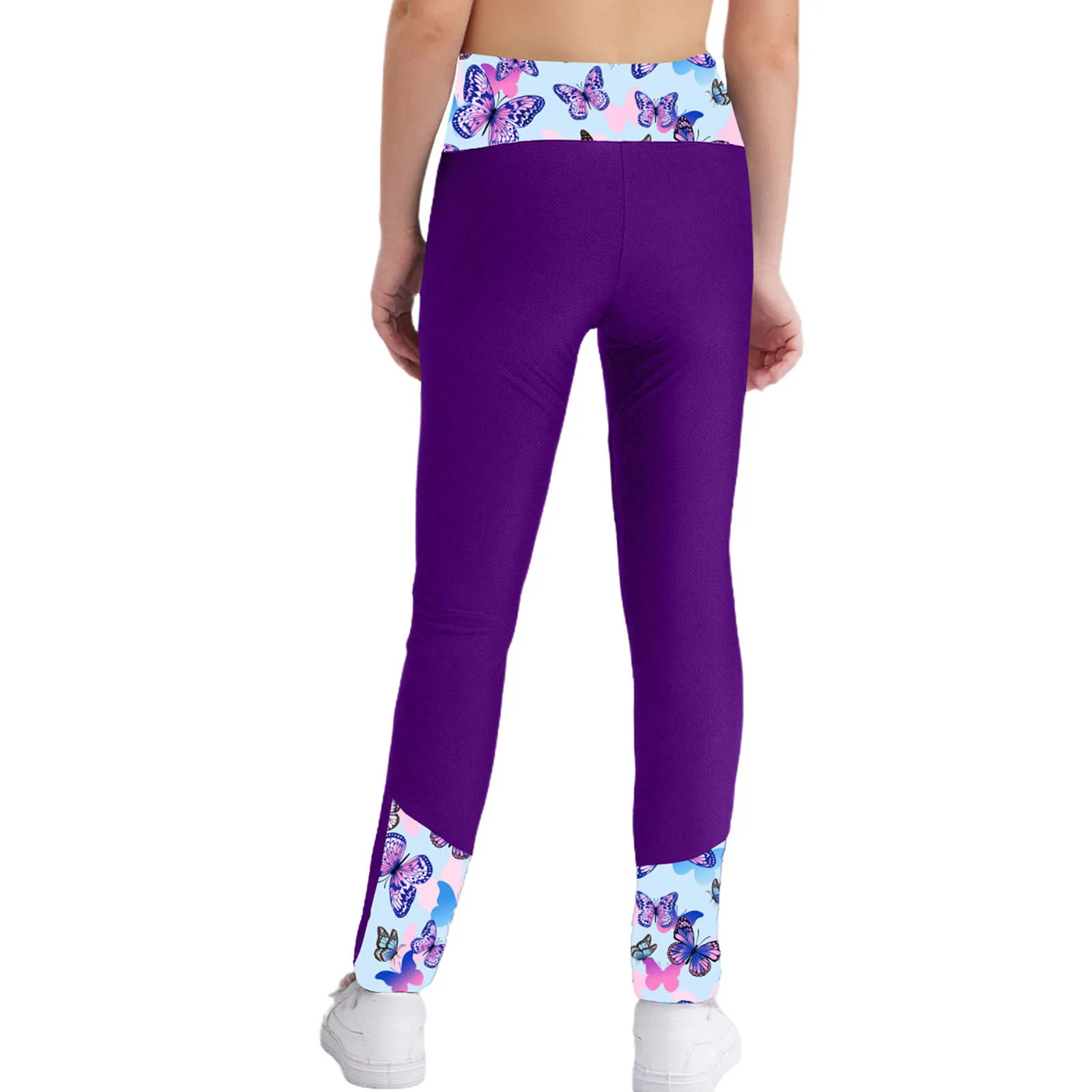 Pantaloni sportivi da yoga per bambini per ragazze Pantaloni ad asciugatura rapida Corsa Allenamento Attività all'aperto al coperto Costumi Leggings stampati