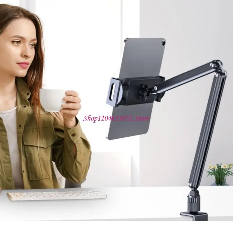Universal Aluminum Alloy Tablets Stand With 4 Axises Adjustment And 360 Degree Rotation For 4.7 To 13inch Devices 