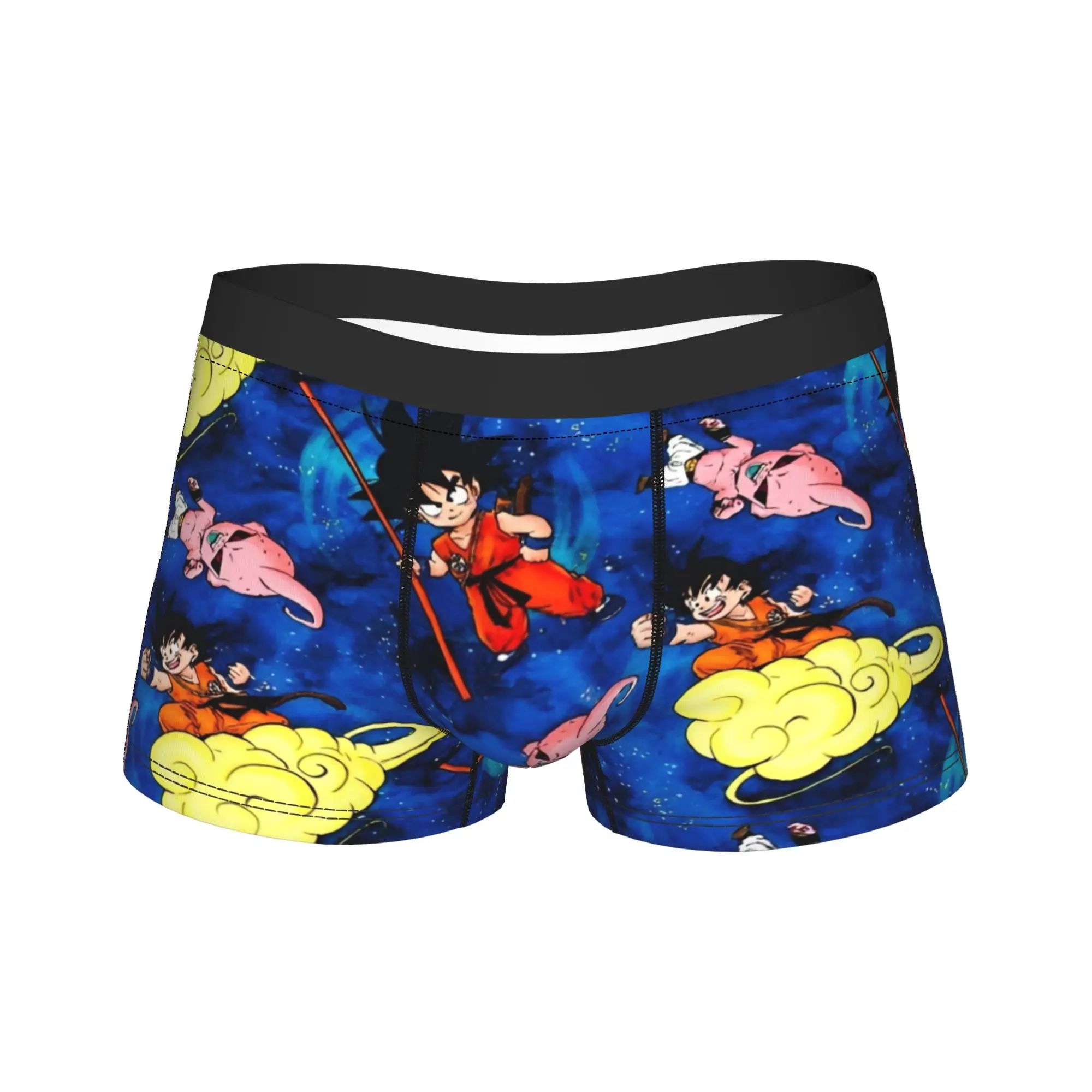 Men's Dragon Ball Z  Underwear Anime Funny Boxer Briefs Shorts Panties Male Mid Waist Underpants Plus Size