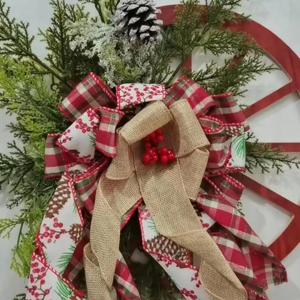 

High-quality Wreath Artificial Christmas Wreath Wooden Roulette Shape Christmas Wreath Ornaments Festive for Home for Christmas