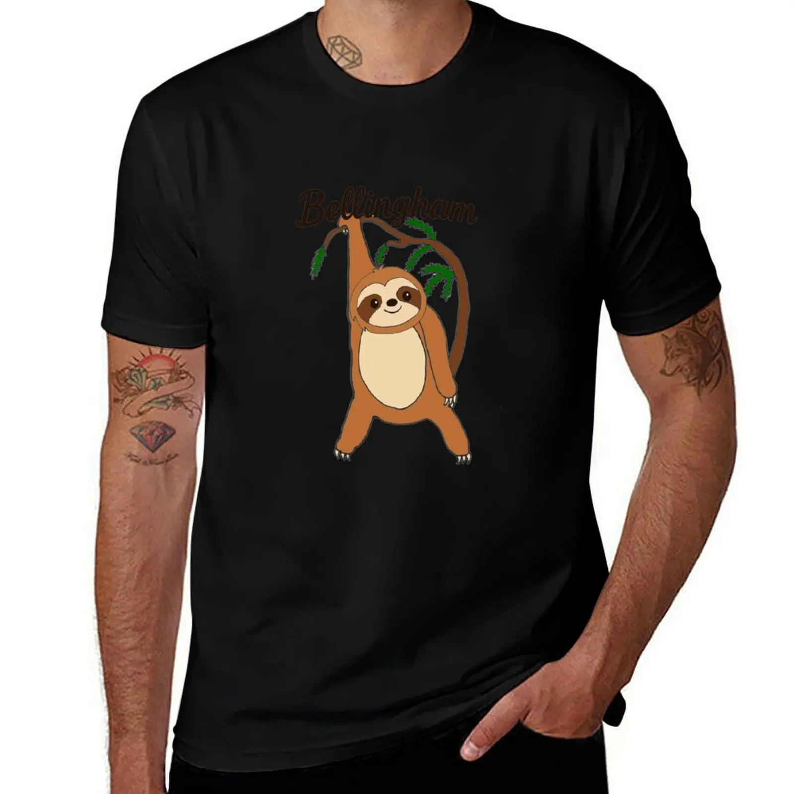 

Bellingham Sloth in Tree T-Shirt anime gifts for boyfriend korean fashion plain white t shirts men