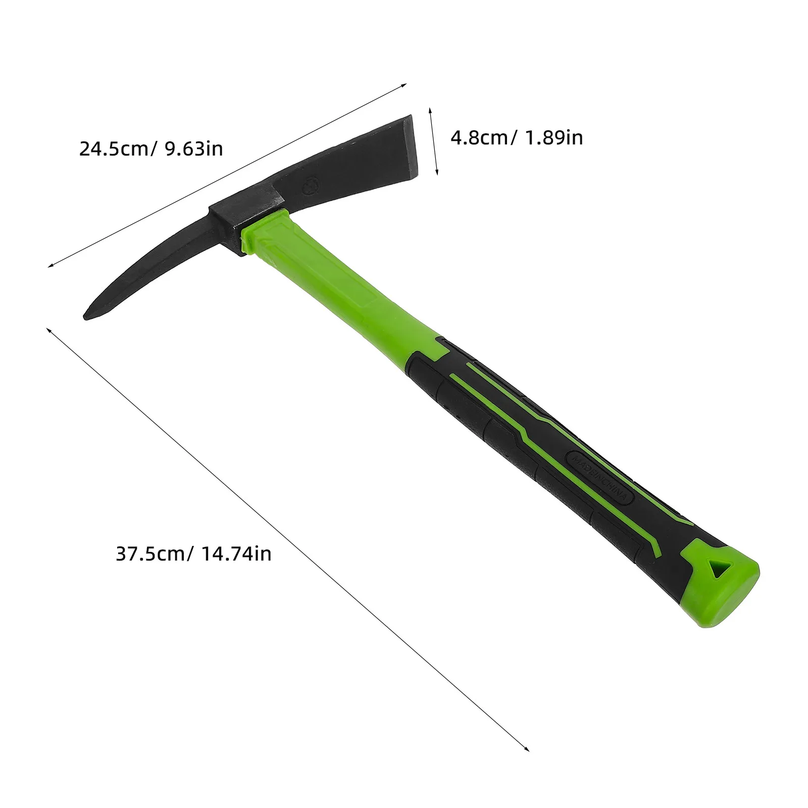 Compact Pickaxe Garden Hoe Tool Manganese Steel Mattock for Digging Soil Breaking Stump Removal Outdoor Gardening Camping