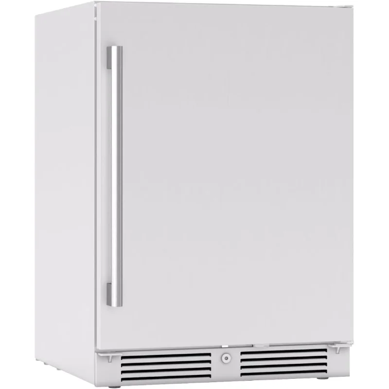 

24-дюймовый уличный холодильник для вина и холодильник для напитков, однозонный под счетчиком — охладитель для напитков, отдельно стоящая дверь из нержавеющей стали