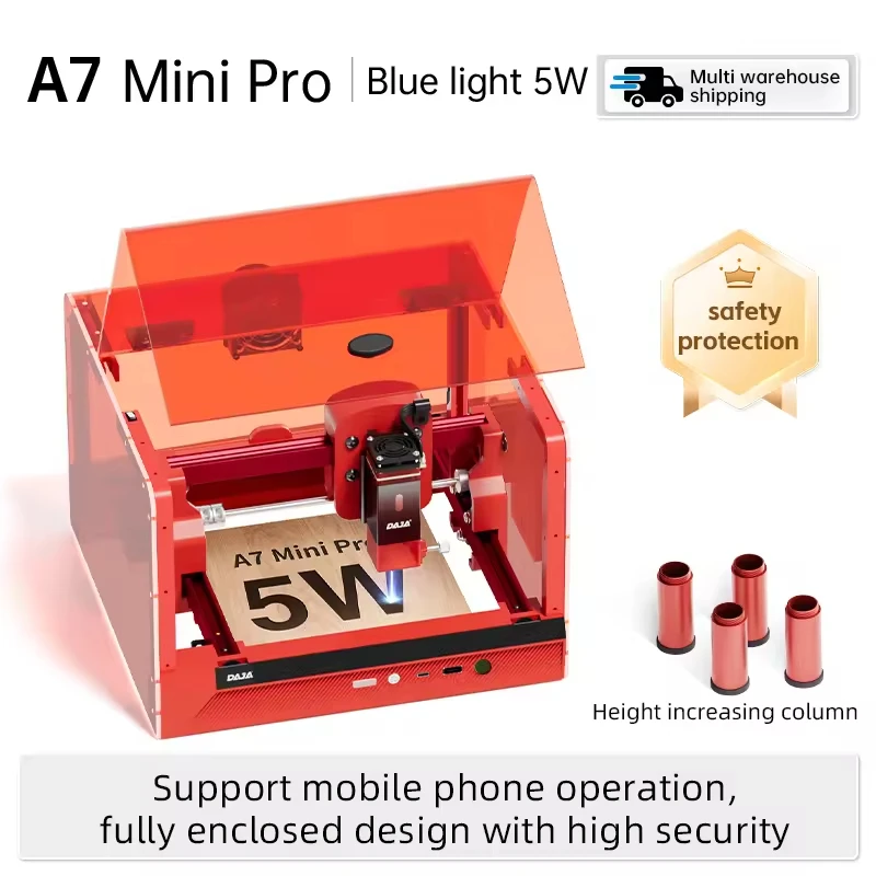 A7 MINI PRO Cheapest Metal La ser Engraving Machine New Laser Engraver for  Leather Plastic Stainless Steel Aluminum