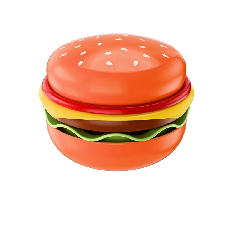 5 Pieces Novelty Burger PP Plates Bowls Kitchenwares Set Heat Resistant Materials Party Essential Tableware