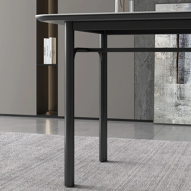 Small Apartment Simple Table Multi-Person Rectangular Table and Chair Combination 6-Person Restaurant Minimalist Dining Table