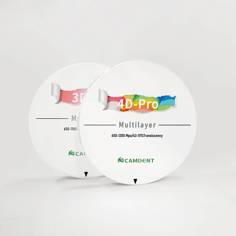 كتل زركونيا عالية الشفافية 98 مم، مواد طحن من سلسلة 4D لطحن CAD/CAM، زركونيا متعددة الطبقات فائقة القوة #4