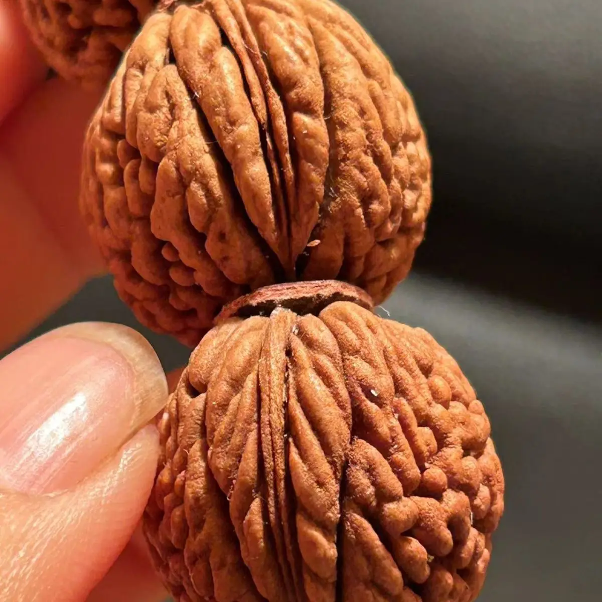 Natural Chinese Style Dragon Scale Pattern Peach Pit Beaded Bracelet Lucky Blessing Wealth Attracting Good Fortune Transfer Spir