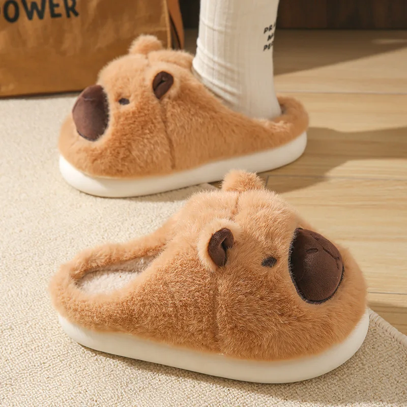 Anime Cartoon Kapibara Slippers Katoen Slippers Y2K Herfst Winter Nieuwe vrouwen Thuis Pluche Slippers Fashion Home Warme Schoenen Geschenken