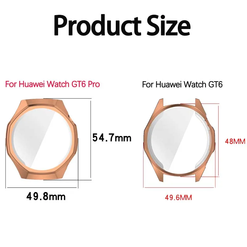 Protection Cases For Huawei Watch GT6 41mm 46mm Smartwatch TPU For Huawei Watch GT6 Pro 46mm Protective Case Shell Frame Cover