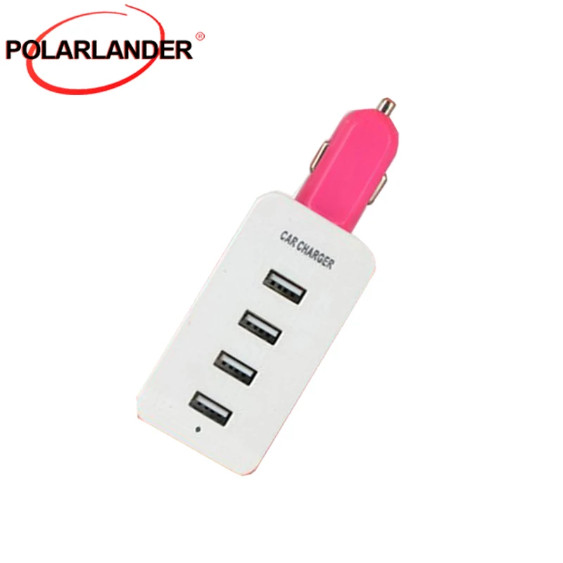 

Автомобильное зарядное устройство с 4 портами USB, 12-24В, 5В, 4.3А, быстрая зарядка, адаптер из АБС-пластика для телефона, планшета, камеры, сертифицировано CE
