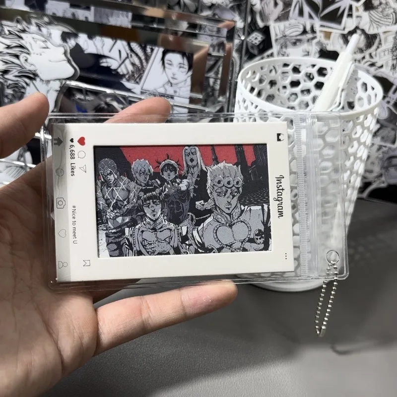Tarjeta Lenticular 3D Dinámica de Anime JoJo Golden Wind, Tarjeta Acrílica con Movimiento del Personaje Giorno Bruno, Regalo Coleccionable para Fans