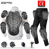 Chaqueta de armadura de motocicleta con certificación CE nivel 2, Protector de espalda antigolpes, armadura de ciclista, almohadilla protectora de hombro/codo/anca/rodillera