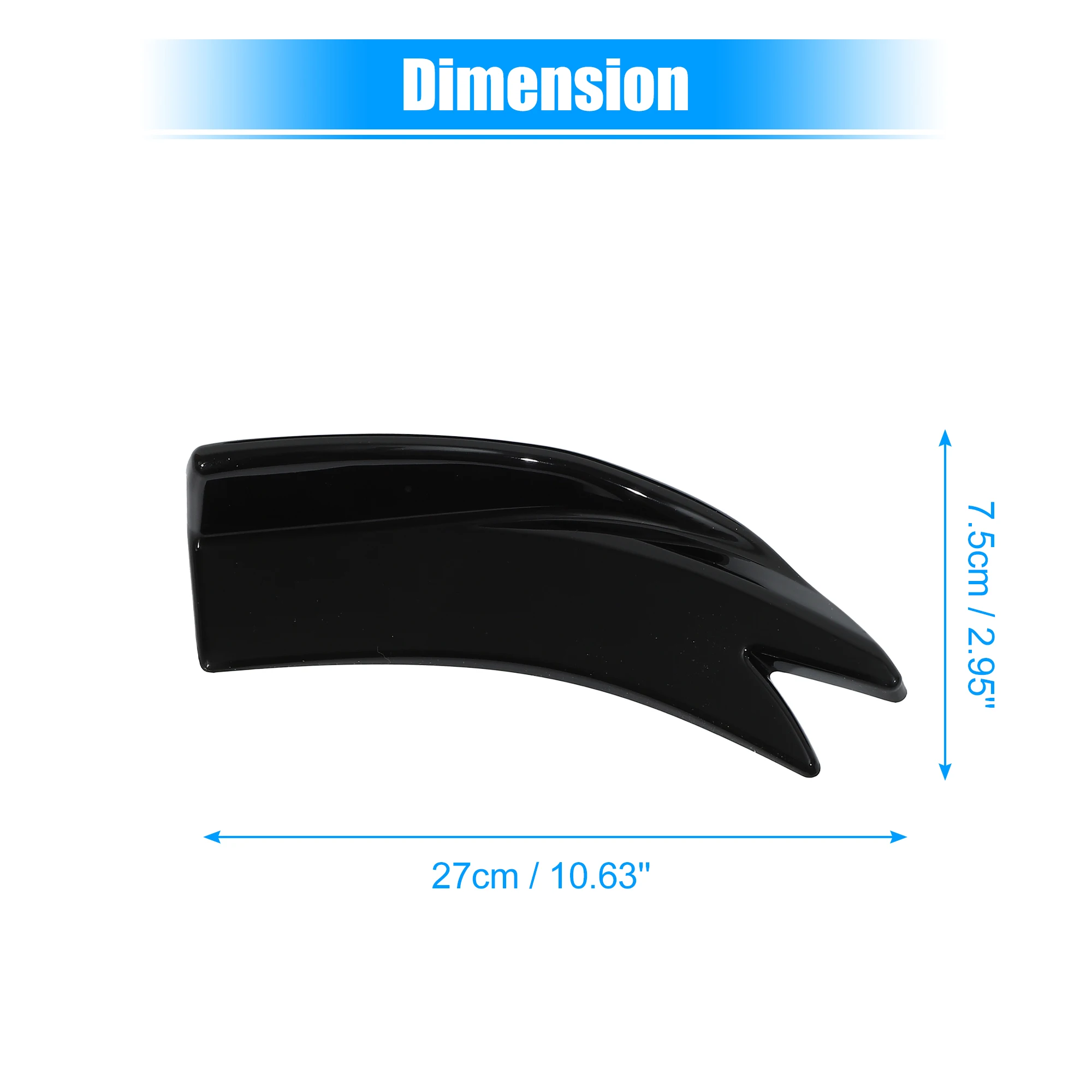 UXCELL 1Pair Universal Car Rear Bumper Lip Diffuser Splitter Canard Protector Body Kit Black Carbon Fiber view 3