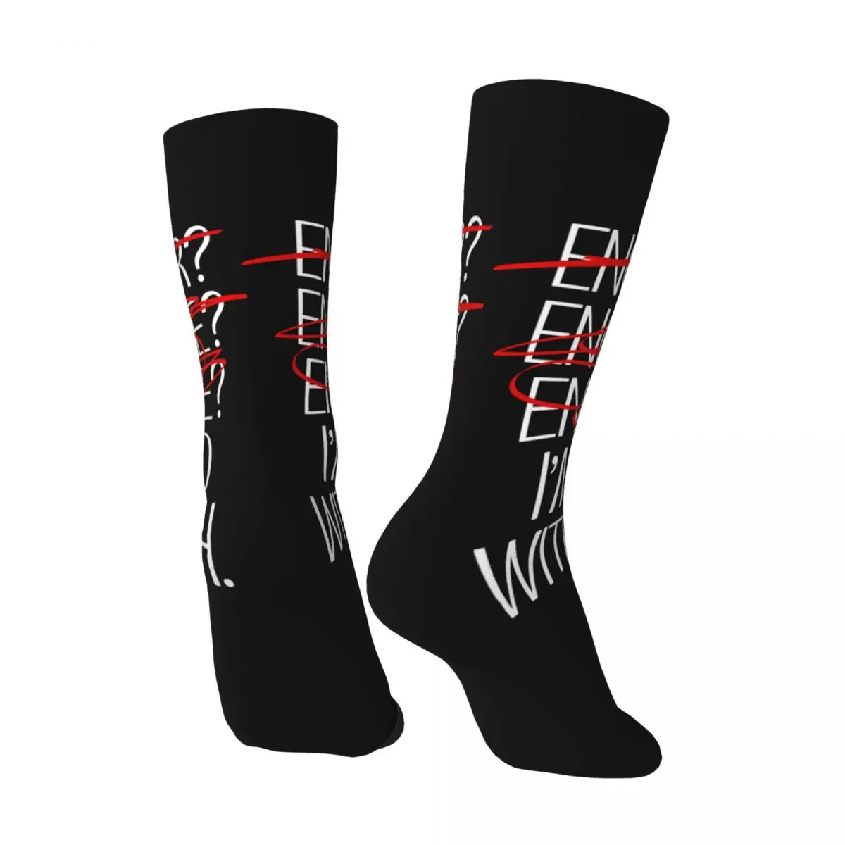 Hip Hop Retro Funny School Crazy Men's Compression Socks Unisex Good With Math Street Style Seamless Printed Funny Crew Sock