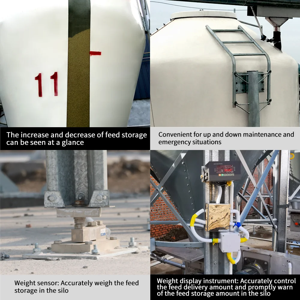Smart Fiberglass Feed Storage Tower - with Load Cells, Precise Feed Control, Ideal for Automated Farms view 4