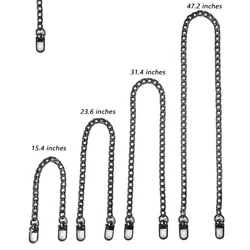 Sac à main en fer avec chaîne pour portefeuille plat, 4 tailles différentes, bandoulière Interchangeable, 40/60/80/120cm