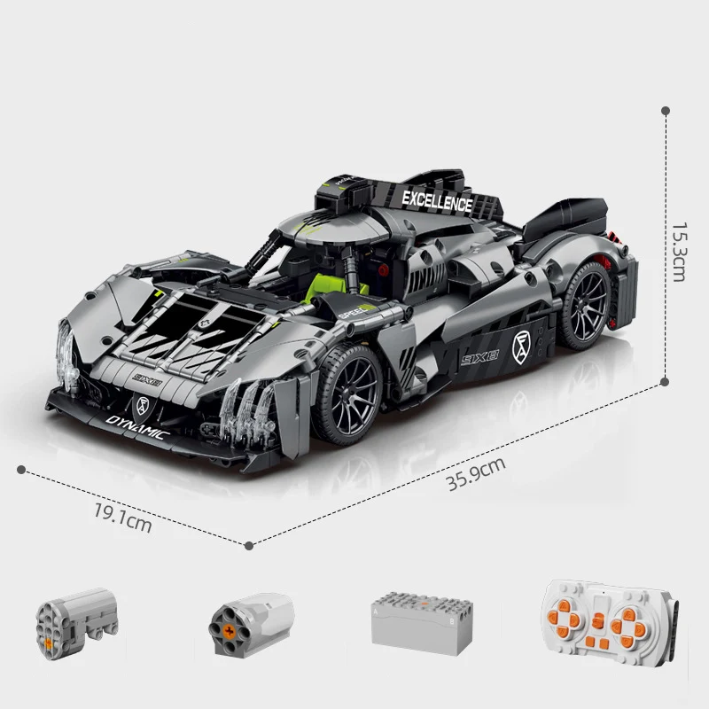 Technical LeMans Racing Car Radio 2.4ghz Remote Control Building Block 1:14 Scale Peugeots 9X8 Hypercar Rc Toy Collection