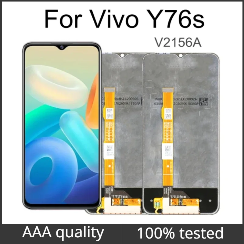 

ЖК-дисплей 6,58 дюйма для Vivo Y76S, V2156A, ЖК-дисплей, сенсорный датчик, дигитайзер в сборе для Vivo Y76S, детали для замены ЖК-дисплея