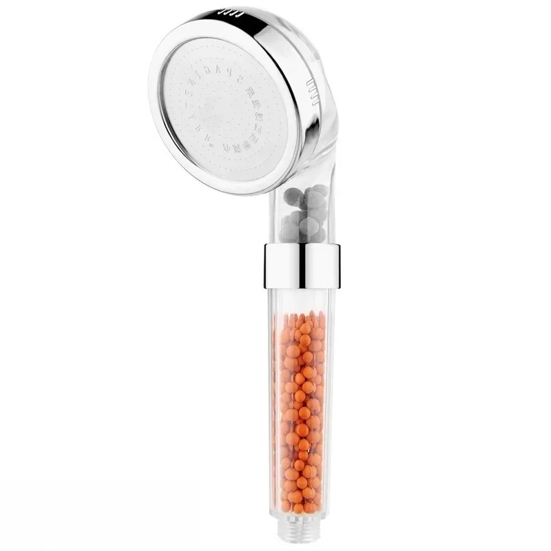 1pc Bathroom Filter Shower Head with Filter Beads New ABS High Pressure Water Saving Spray Handheld Shower and Accessories