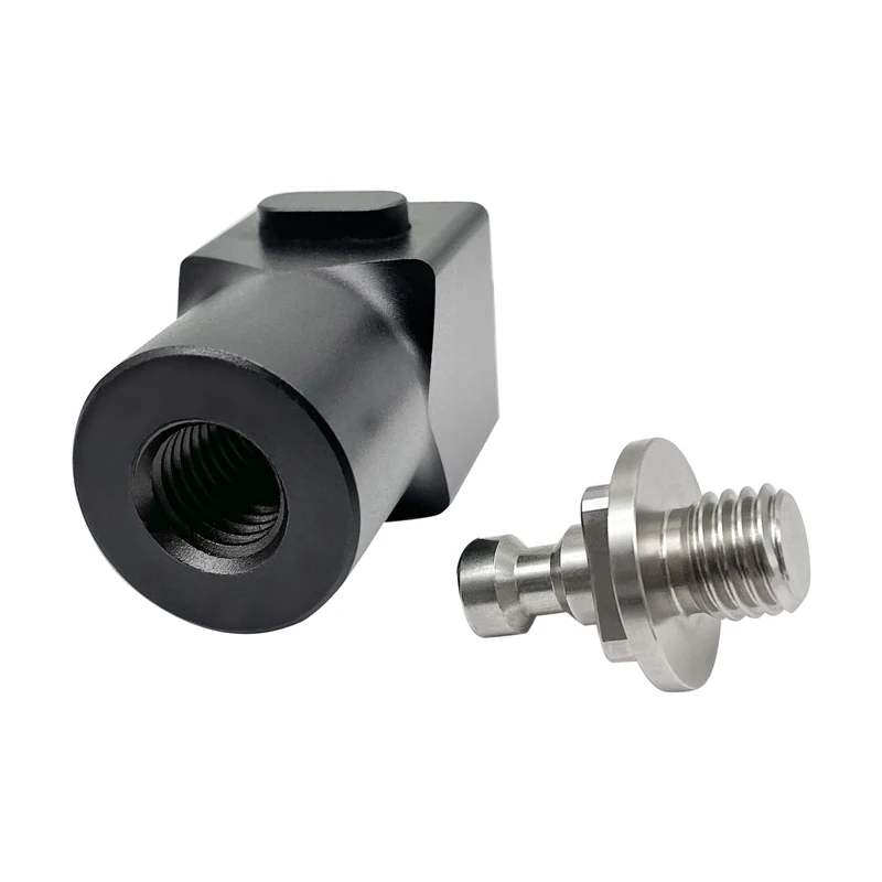 Black casing with silver adapter 2Pcs 5/8-11 Quick Release Adapter for Trimble Total Station Prism Pole, Tripod Survey Rod