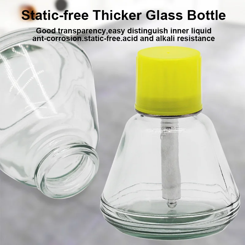 B&R 180ML Liquid Alcohol Bottle Glass Liquid Dispenser Press Type Anti-corrosion Anti-offset High Capacity Glass Container