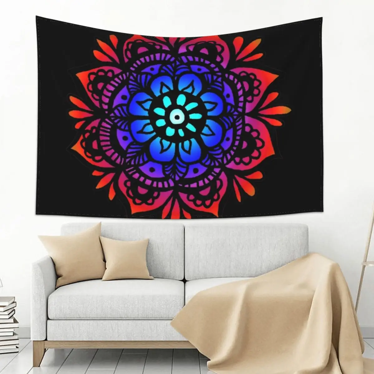 

Colorful Rainbow Mandala Tapestry Bedroom Decoration Things To Decorate The Room Wall Mural Room Decore Aesthetic Tapestry