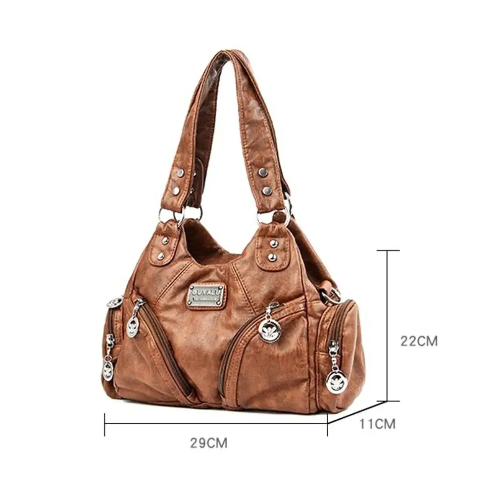 Luxury Vintage Women Shoulder Bag Designer Trend Handbags Soft Leather Top-handle Crossbody Bags Exquisite Messenger Bag