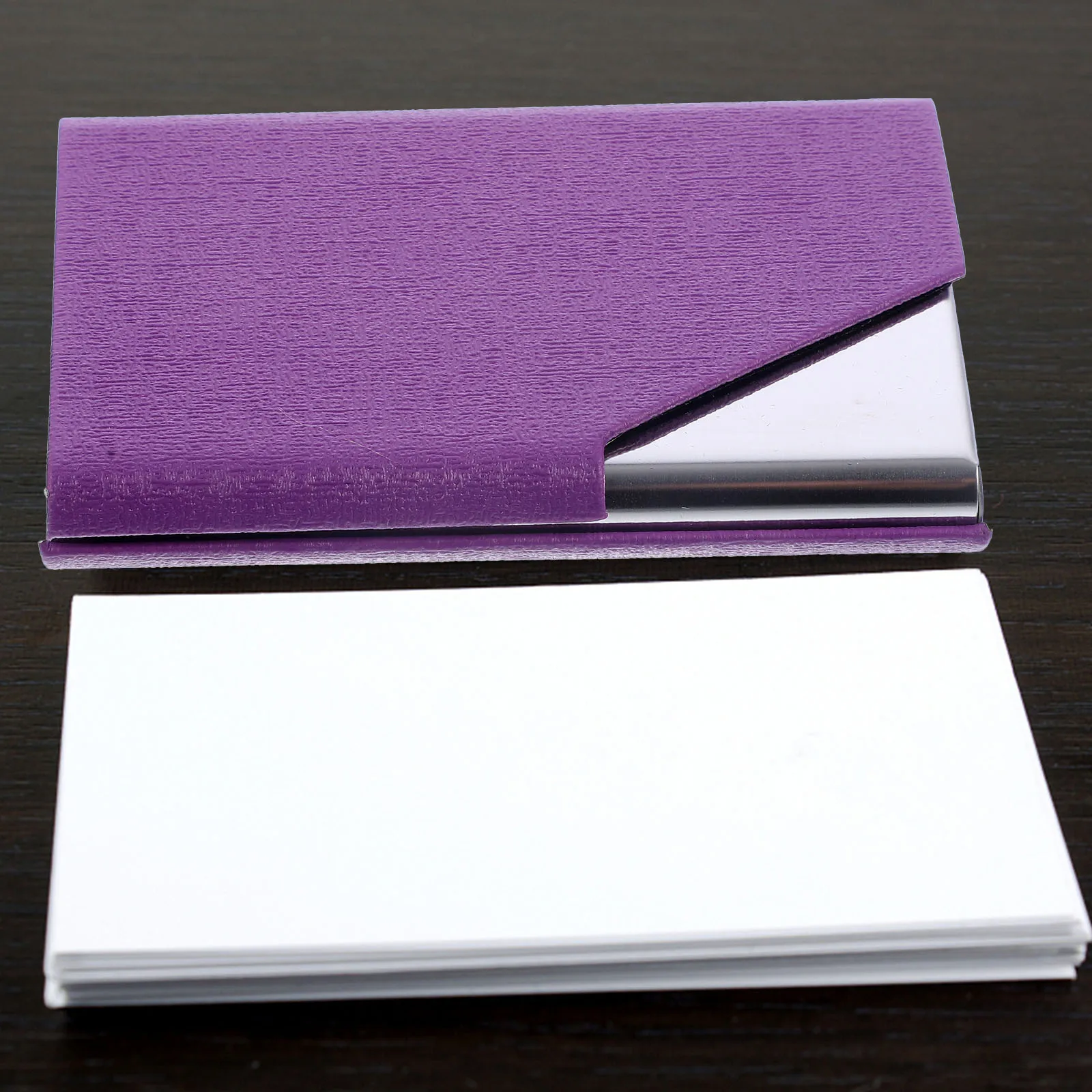 

Business Card Holder Stainless Steel Mini Briefcase Design Portable Card Case Organizer for Credit Id Visiting Cards Office