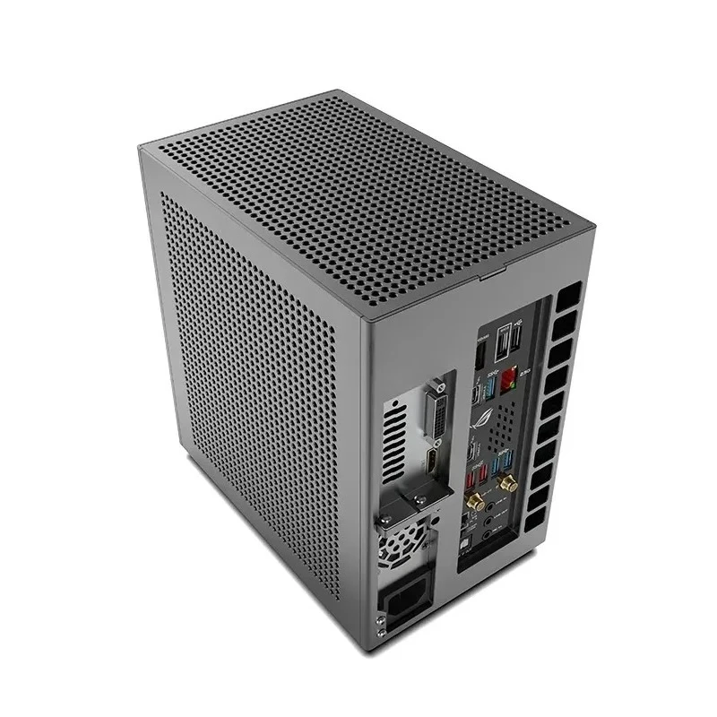 Single-Display 1U Power Supply Itx Chassis 5.38 L For Lzmod Mini A24-V6 1.0 Dual-Slot Half-Height