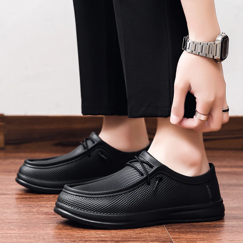 

Waterproof Chef Shoes Fashion Men's Kitchen Working Shoes Non-slip Men Casual Work Shoes Outdoor Water Shoes Plus Size 40-47