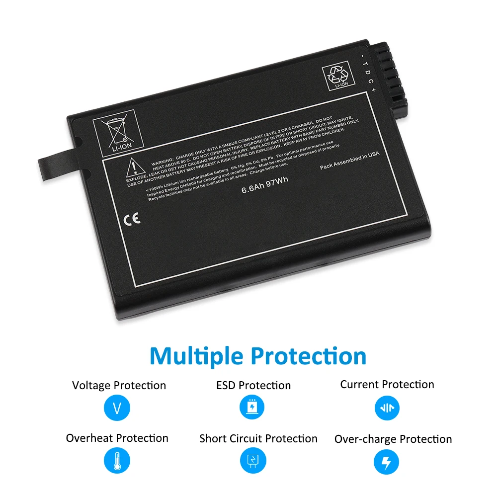 KingSener REF 369106 Replacement Li-ion Battery For Hamilton C2 C3 S1 Lung Ventilator 369106 14.4V  6.6Ah/97WH