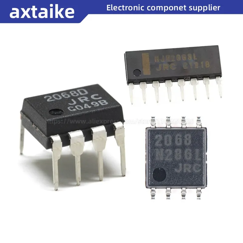 5PCS NJM2068 JRC2068 2068D DIP-8 NJM2068M-TE1 DMP8 NJM2068V SSOP-8 NJM2068L SIP-8 LOW-NOISE DUAL OPERATIONAL AMPLIFIER