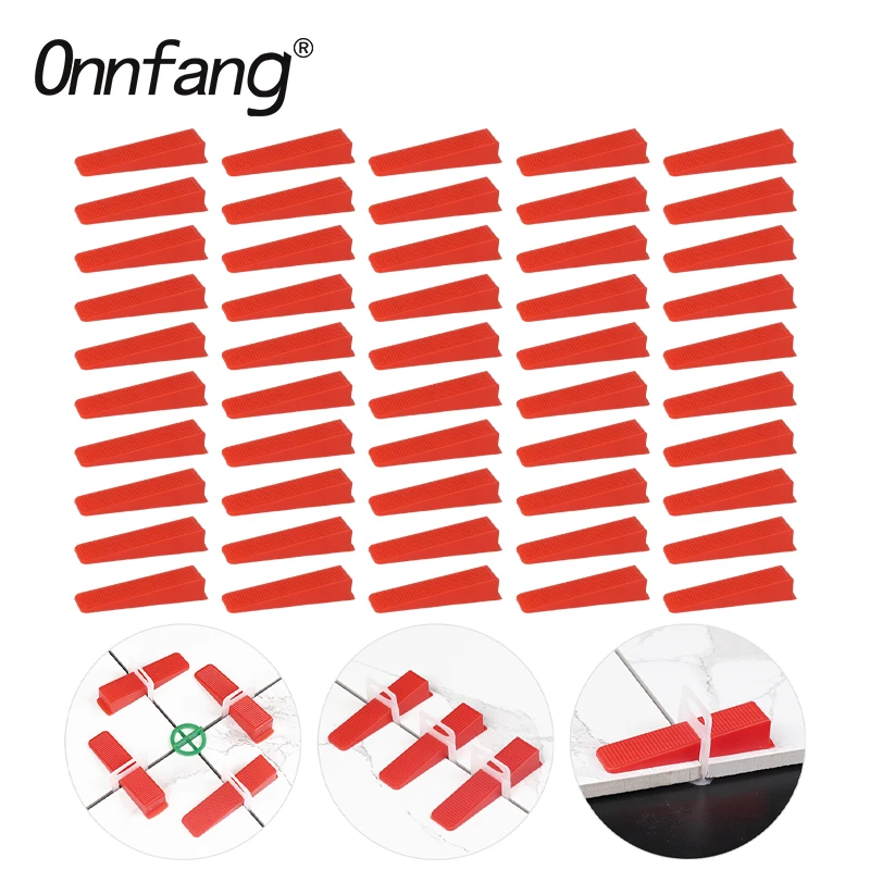 100PCS Red/ Black Plastic Wedges Ceramic Tile Leveling System Tiling Floor Wall  Carrelage Construction Tools Building