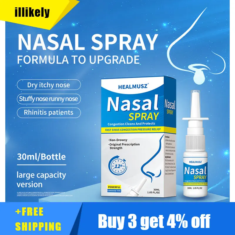 30ml Herb Nasal Spray Sinusitis Treatment Chinese Medical Nose Care Chronic Allergic Rhinitis Sinusitis Sneeze Inalador Spray