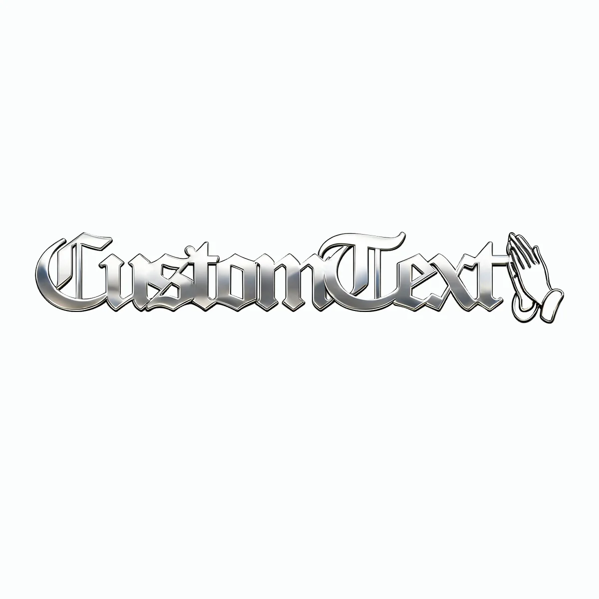 New Clapping Hands Custom Text Metal Car Styling Body Side Stickers Badge Emblem For Motorbike Home Piano Guitar DIY Accessories