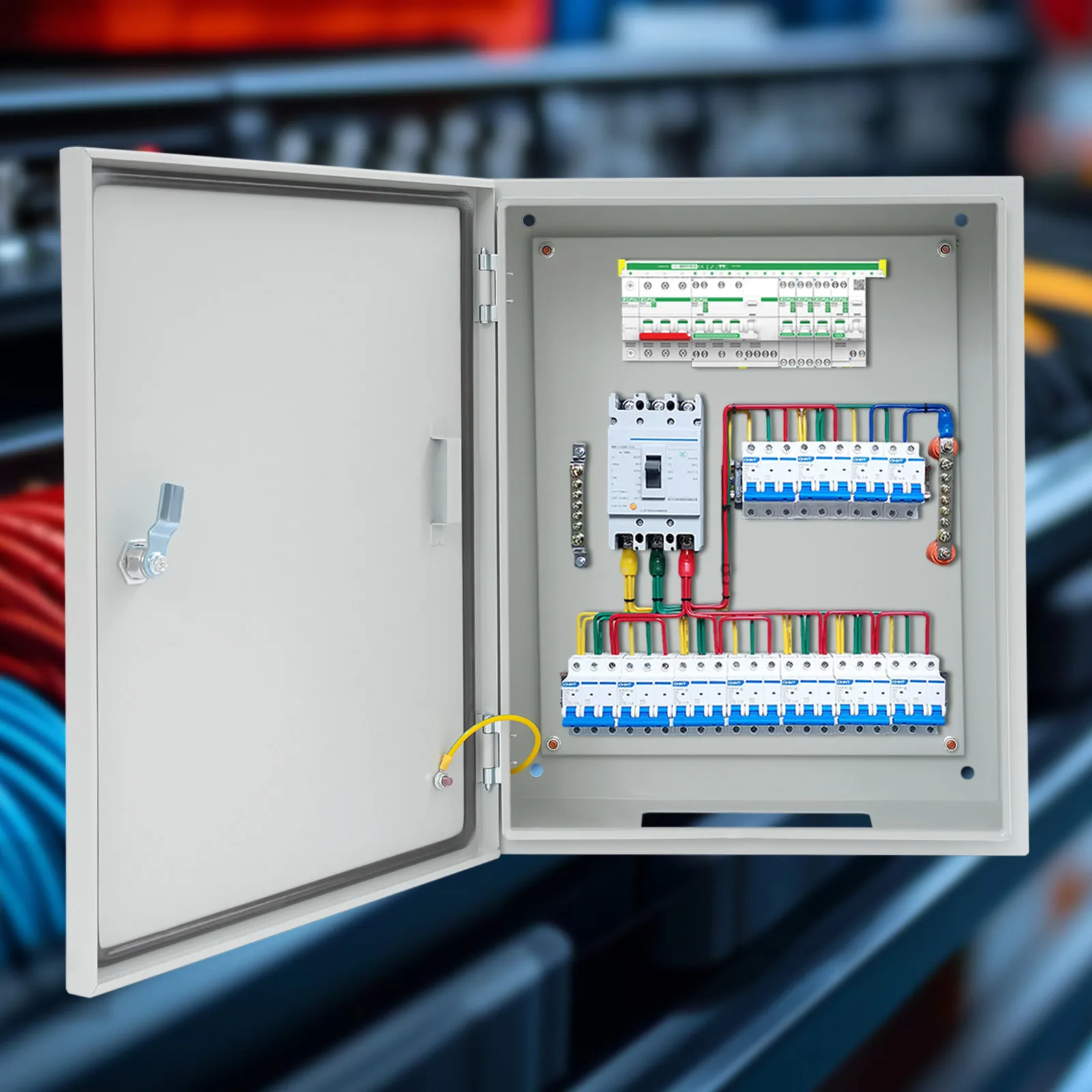 Outdoor Electrical Box, Electrical Box, with a Security Lock Featuring Two Keys Outdoor Electrical Box Equipped with Foam Sealing Strips and a Closed Structure