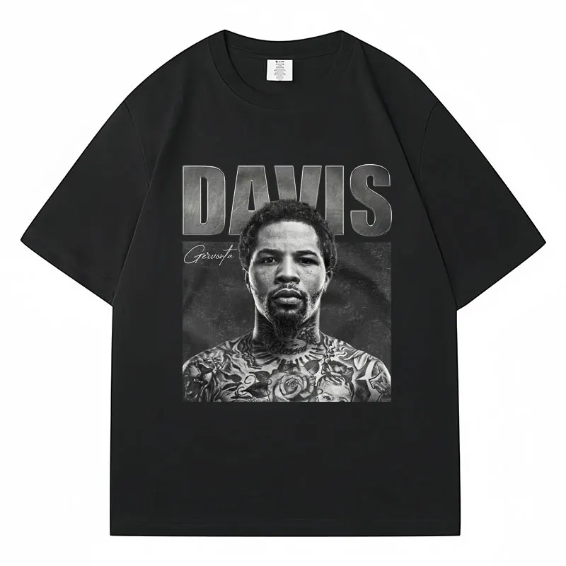 Tank Gervonta Davis Vintage T-shirt Sport Boxing Champion Men's T Shirts Oversized Oversized Cotton Short Sleeve Streetwear Male