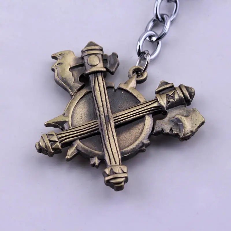Game World Of Warcraft Keychain WOW Logo Metal Pendant Key Chain for Women Men Keyring Jewelry