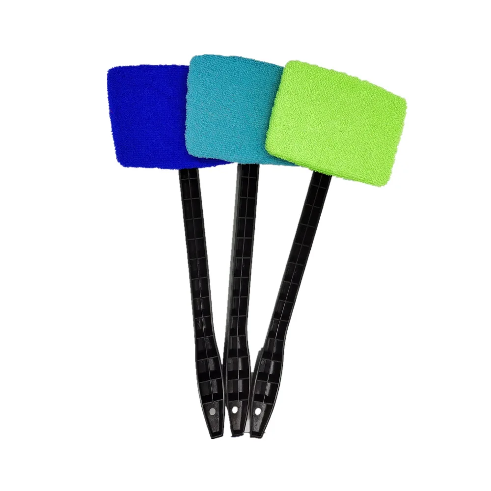Car Windshield Wiper Cleaner Brush Tool com punho longo, Car Window Cleaner, Microfiber Washing Kit