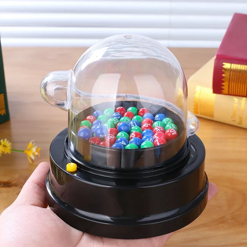 1pc Electronic Aqumotic Bingo Balls Machine Lucky Mini Slot Model Raffle Drum 2-color 3-color for Cage Fun and Ball Spinner
